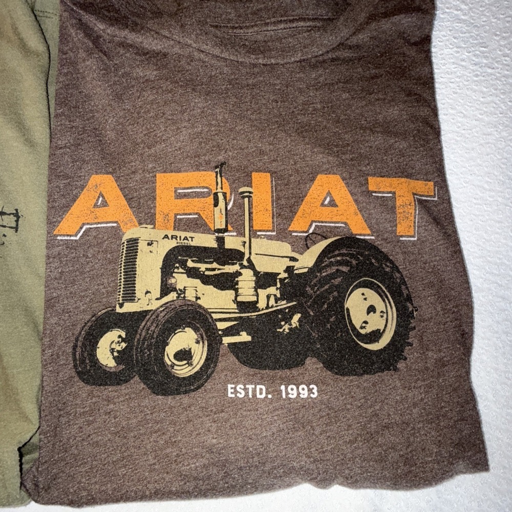 Ariat Mens 2XL Lot Of 3 T Shirts Tractor Military Brown Soft Short Sleeve - Picture 2 of 9